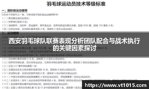 西安羽毛球队联赛表现分析团队配合与战术执行的关键因素探讨